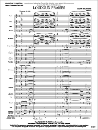 Loudoun Praises (c/b score) Symphonic wind band