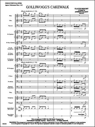 Golliwogg's Cakewalk (c/b score) Symphonic wind band