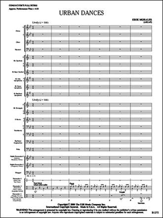 Urban Dances (c/b score) Symphonic wind band