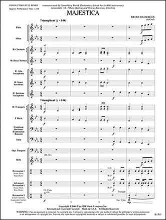 Majestica (c/b score) Symphonic wind band