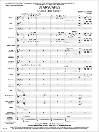 Starscapes (c/b score) Symphonic wind band