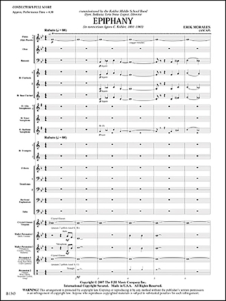 Epiphany (c/b score) Symphonic wind band