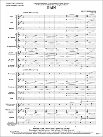 Rain (c/b score) Symphonic wind band