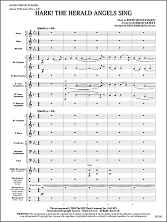 Hark! The Herald Angels Sing (c/b score) Symphonic wind band