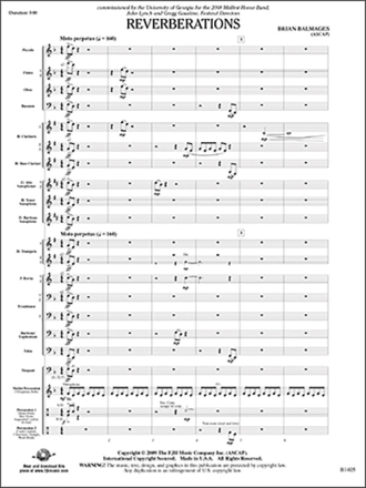 Reverberations (c/b score) Symphonic wind band