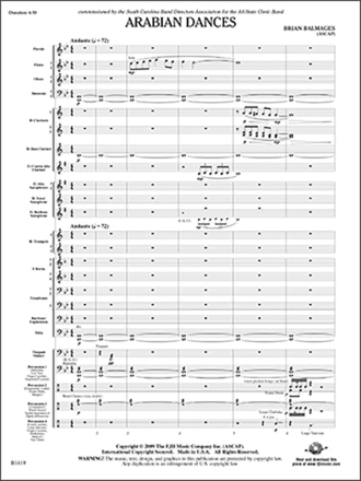 Arabian Dances (c/b score) Symphonic wind band