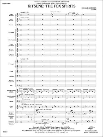 Kitsune: The Fox Spirits (c/b score) Symphonic wind band