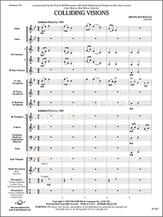 Colliding Visions (c/b score) Symphonic wind band