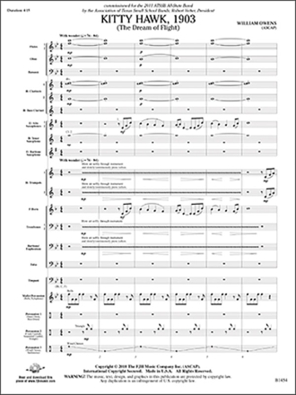 Kitty Hawk, 1903 (c/b score) Symphonic wind band