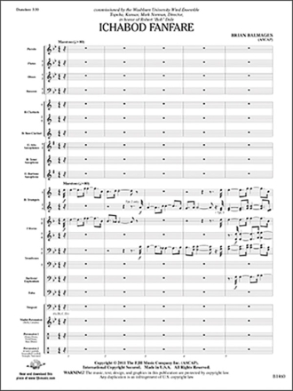 Ichabod Fanfare (c/b score) Symphonic wind band