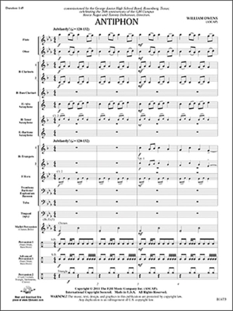 Antiphon (c/b score) Symphonic wind band