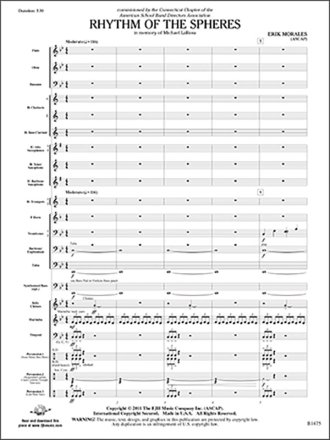 Rhythm of the Spheres (c/b score) Symphonic wind band