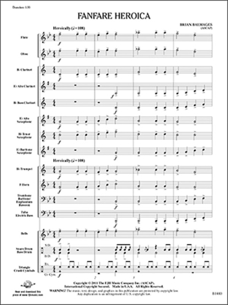 Fanfare Heroica (c/b score) Symphonic wind band