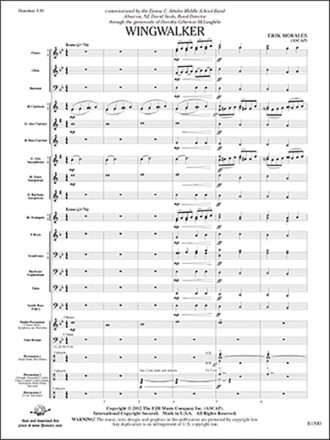 Wingwalker (c/b score) Symphonic wind band