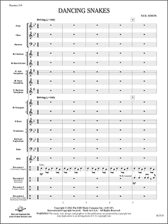 Dancing Snakes (c/b score) Symphonic wind band