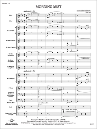 Morning Mist (c/b score) Symphonic wind band