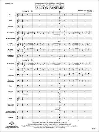 Falcon Fanfare (c/b score) Symphonic wind band