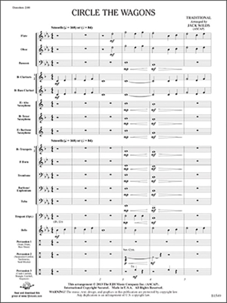 Circle the Wagons (c/b score) Symphonic wind band