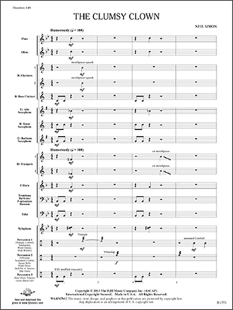 The Clumsy Clown (c/b) Symphonic wind band