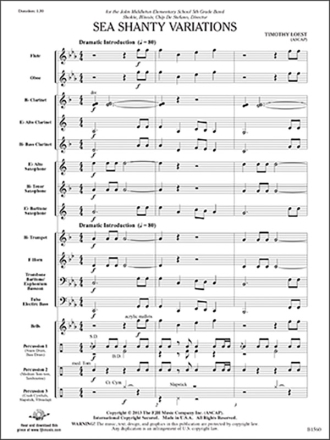 Sea Shanty Variations (c/b) Symphonic wind band