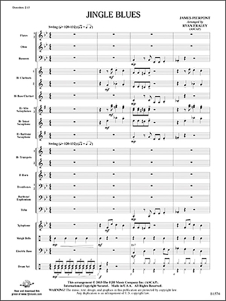 Jingle Blues (c/b score) Symphonic wind band