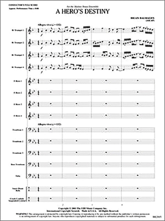 A Hero's Destiny (b/e score) Brass ensemble