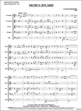 Musica Solaris (b/e score) Brass ensemble