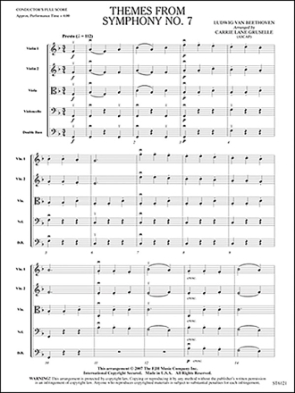 Themes from Symphony No 7 (s/o score) Full Orchestra