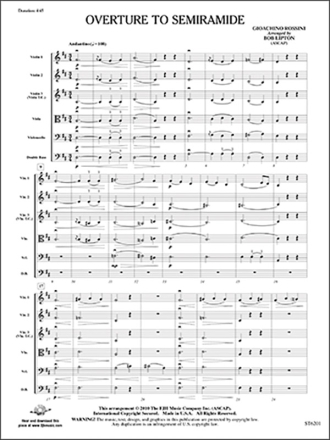 Overture to Semiramide (s/o score) Full Orchestra