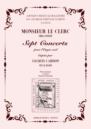 Sept Concerts pour l'Orgue seul Organo solo Partitura