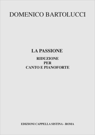 La Passione Coro e Pianoforte Partitura