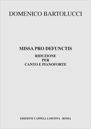 Missa Pro Defunctis Coro e Pianoforte Partitura