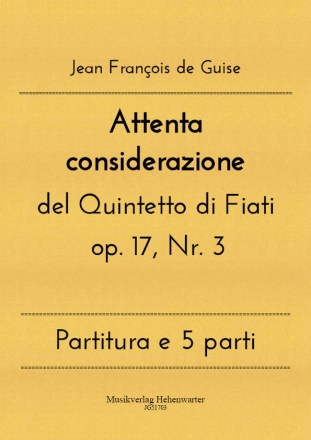 Attenta considerazione del Quintetto di Fiati op. 17, Nr. 3