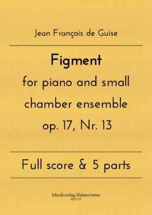 Figment op. 17, Nr. 13 for piano and small chamber ensemble