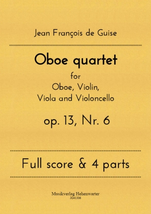 Oboe quartet for Oboe, Violin, Viola and Violoncello