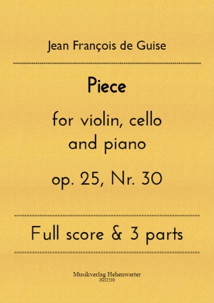 Piece op. 25, Nr. 30 for violin, cello and piano