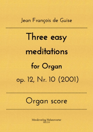 Three easy meditations for organ