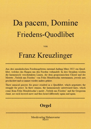 Da pacem, Domine (Friedens-Quodlibet)