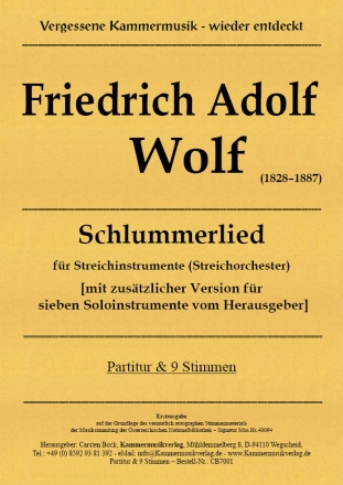 Schlummerlied fr Streichinstrumente (Streichorchester)