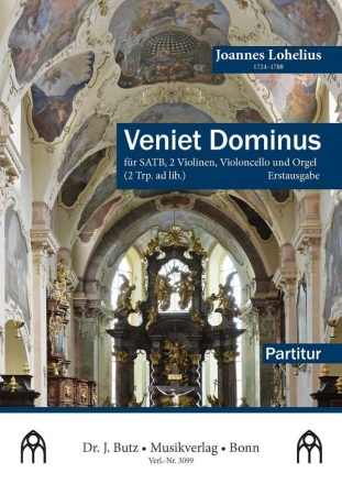 Veniet Dominus  (Antiphon zur Vesper am 3. Advent) fr SATB, Orchester (Vl 1, Vl 2, Vc, 2Trp. ad lib.) und Orgel