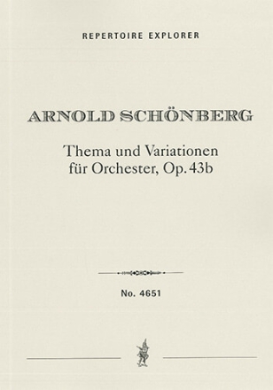 Theme and Variations Op.43b for orchestra Orchestra