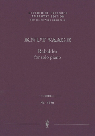 Rabalder for solo piano (first print, performance score) Solo Works Performance Score