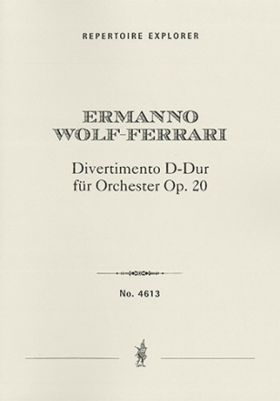 Divertimento D major for Orchestra Op. 20 Orchestra