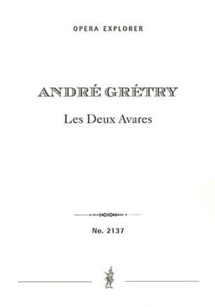 Les deux Avares (full opera score in two acts with French libretto) Opera