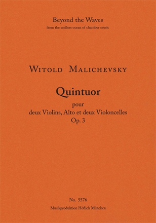 Quintet for 2 violins, viola and 2 violoncelli Op. 3 (score & parts) String Instrument(s) Score & 5 Solo Parts