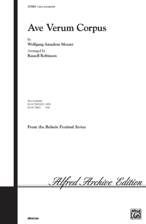 Ave Verum Corpus (2pt) 2-Part, Unison and Equal Voice