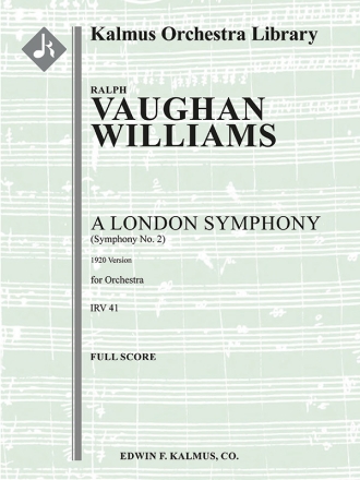 Symphony No 2 A London Symphony (f/o sc) Scores