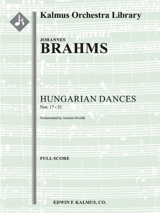 Hungarian Dances Nos. 17 -21 (f/o sc) Scores