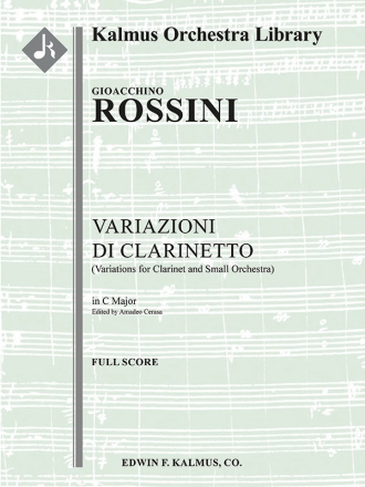 Variazioni di Clarinetto (f/o score) Scores