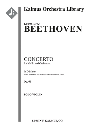 Concerto for Violin in D Op. 61 Solo Full Orchestra